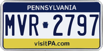 PA license plate MVR2797