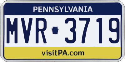 PA license plate MVR3719