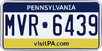 PA license plate MVR6439