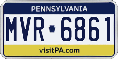 PA license plate MVR6861