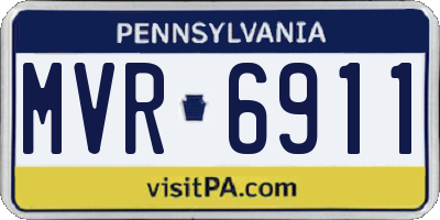 PA license plate MVR6911