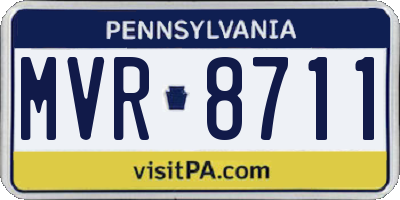 PA license plate MVR8711