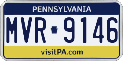 PA license plate MVR9146