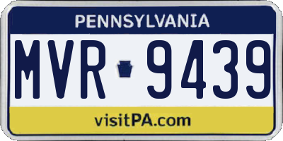 PA license plate MVR9439