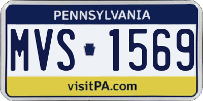 PA license plate MVS1569