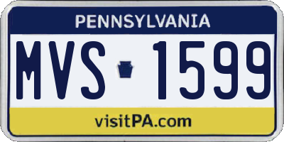 PA license plate MVS1599