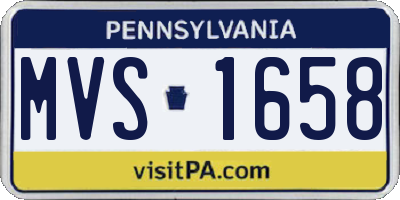 PA license plate MVS1658