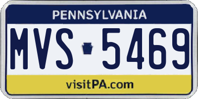 PA license plate MVS5469