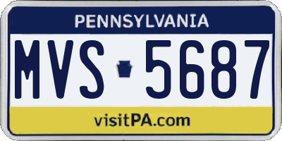 PA license plate MVS5687