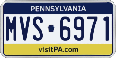 PA license plate MVS6971
