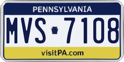 PA license plate MVS7108
