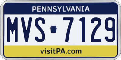 PA license plate MVS7129