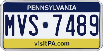 PA license plate MVS7489
