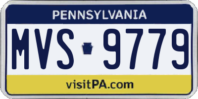 PA license plate MVS9779