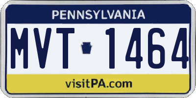 PA license plate MVT1464