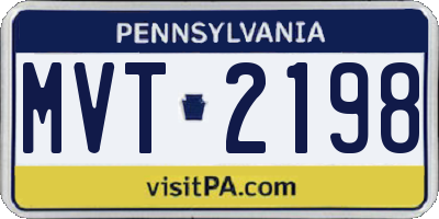PA license plate MVT2198