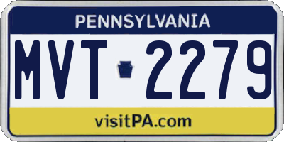 PA license plate MVT2279
