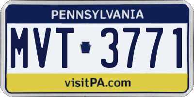 PA license plate MVT3771