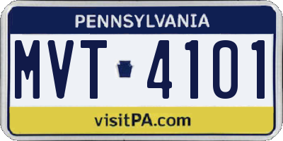 PA license plate MVT4101
