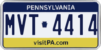 PA license plate MVT4414