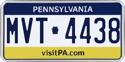 PA license plate MVT4438