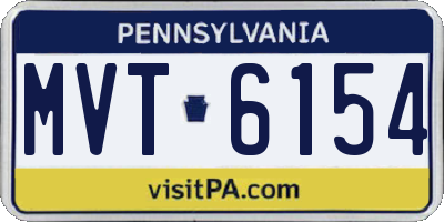 PA license plate MVT6154