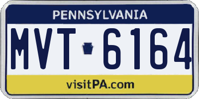 PA license plate MVT6164