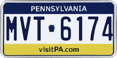 PA license plate MVT6174