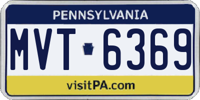 PA license plate MVT6369