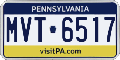 PA license plate MVT6517