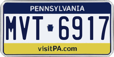 PA license plate MVT6917