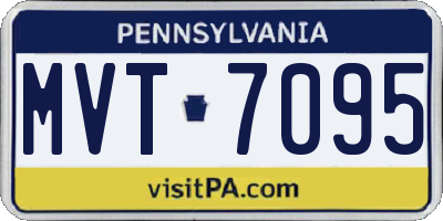 PA license plate MVT7095