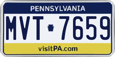 PA license plate MVT7659