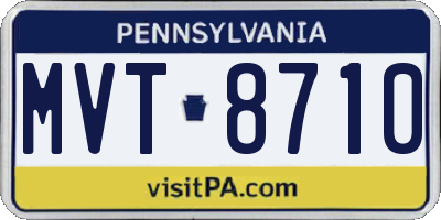 PA license plate MVT8710