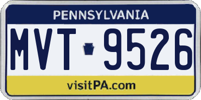 PA license plate MVT9526