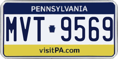 PA license plate MVT9569