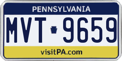 PA license plate MVT9659