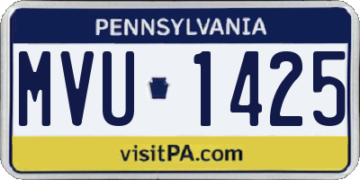 PA license plate MVU1425