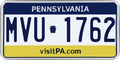PA license plate MVU1762