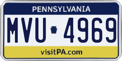 PA license plate MVU4969