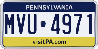PA license plate MVU4971