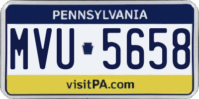PA license plate MVU5658