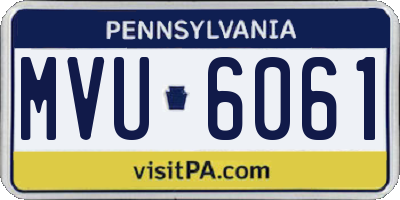 PA license plate MVU6061