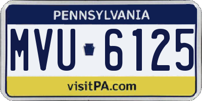PA license plate MVU6125