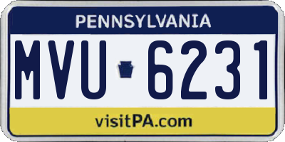 PA license plate MVU6231