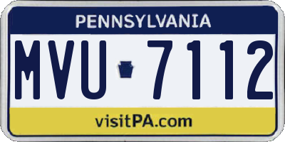 PA license plate MVU7112