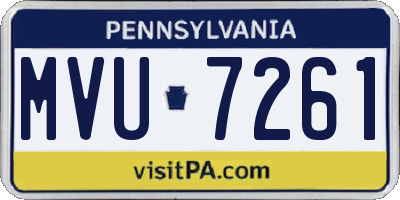 PA license plate MVU7261