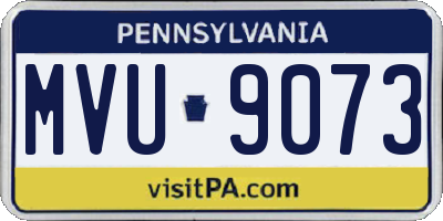 PA license plate MVU9073