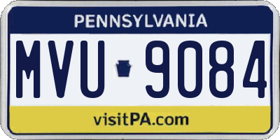 PA license plate MVU9084