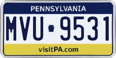 PA license plate MVU9531